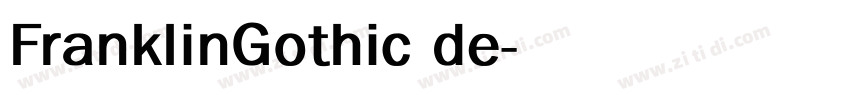 FranklinGothic de字体转换